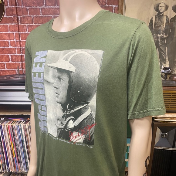 Steve McQueen Johnson Motors green t-shirt size XL - Picture 8 of 12